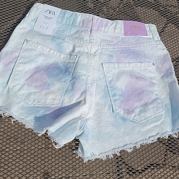 Zara. High rise. distressed.cotton shorts.8 nwt - Picture 6 of 8